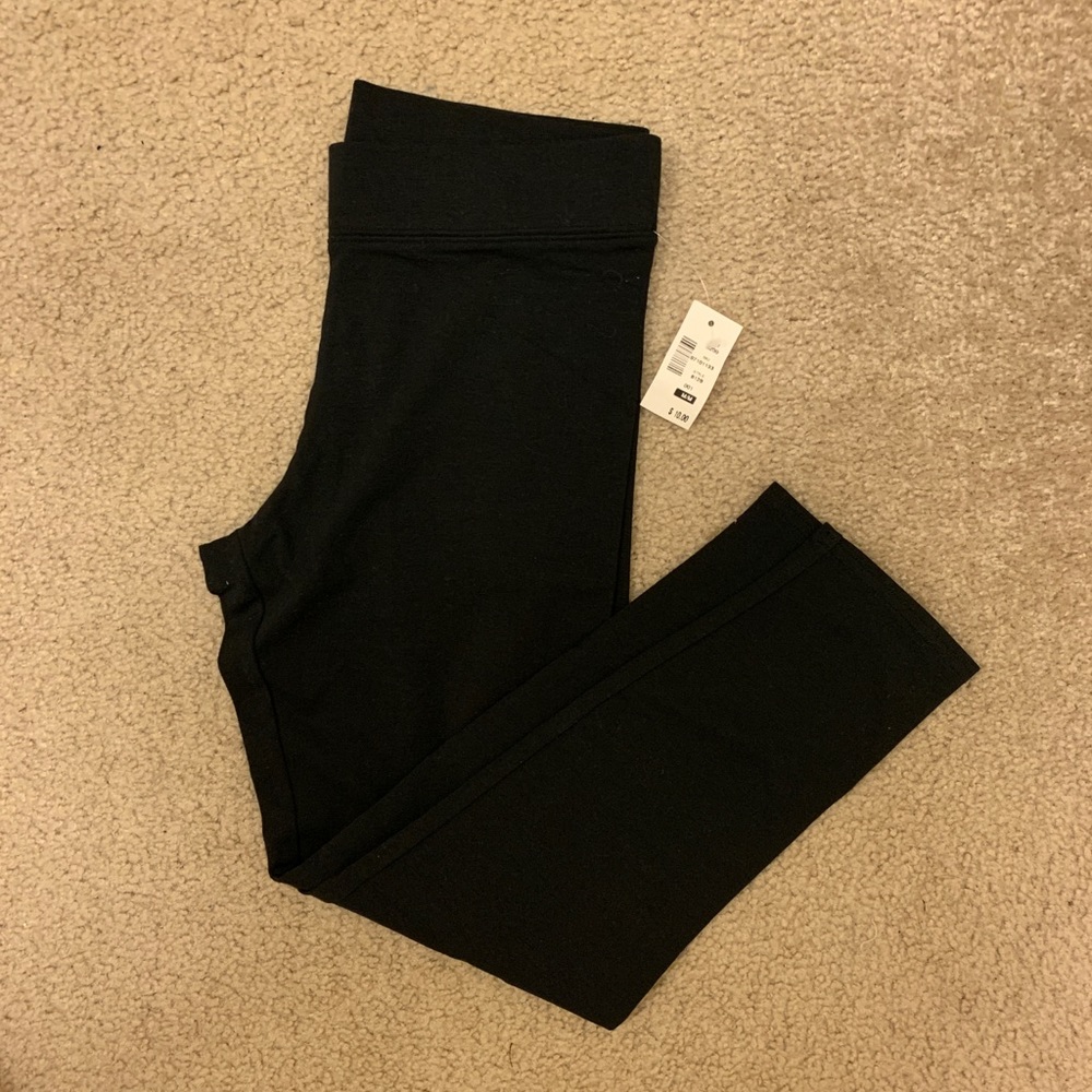 Aeropostale cotton cropped leggings, black, M, NWT